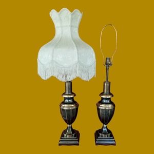 Stiffel Burnished Brass Trophy Table Lamps